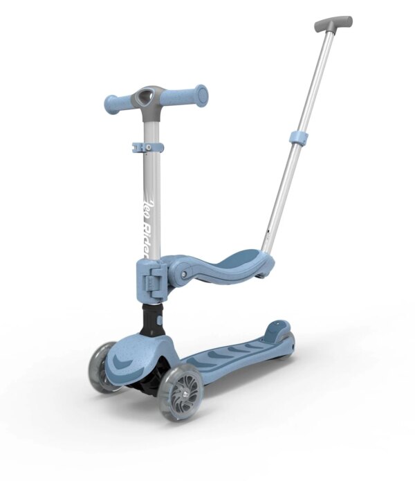 LEO Rider 3in1 – קורקינט 3 ב-1 לילדים עם מושב מתקפל ומוט דחיפה